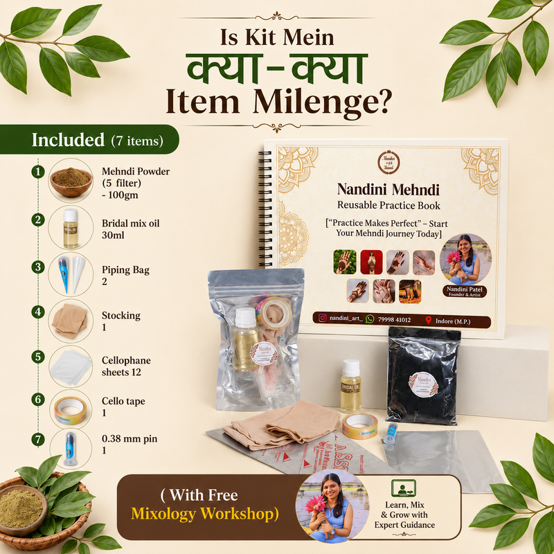 Practice Book + Henna Kit