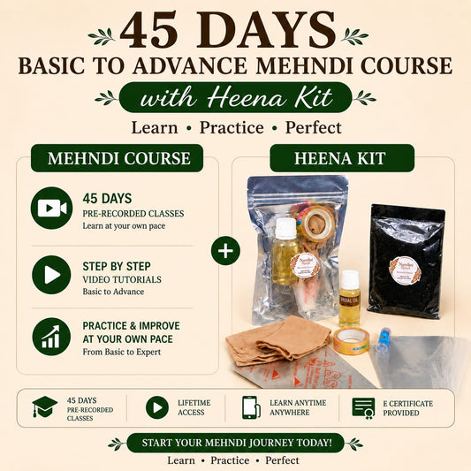 Mehndi Course (Pre-Recorded) + Henna Kit